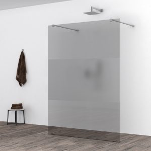 Slim glasplaat 1400 x 2000 x 8 mm nano rookglas met melkglas middenband