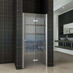 Maki nisdeur vouwbaar rechts 800 x 2000 x 8 mm nano helder glas/chroom