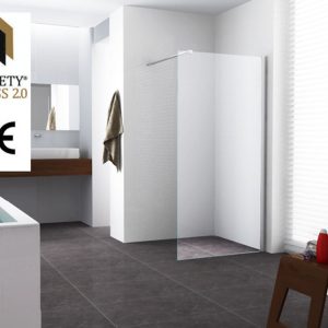 Graffic inloopdouche 800 x 2000 x 10 mm nano safety glass folie helder glas/chroom