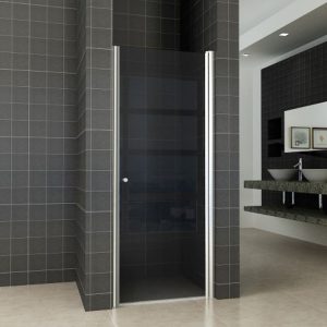 Between nisdeur 800 x 2000 x 8 mm nano rookglas/chroom