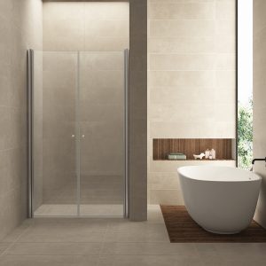 Lagos pendeldeur in nis 800 x 2000 x 6 mm nano helder glas/chroom