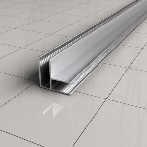 Slim hoekprofiel 2000 x 10 mm chroom