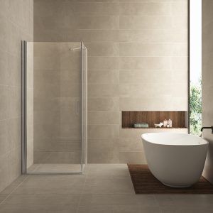 Salone cabine met 1 draaideur 900 x 900 x 2000 x 8 mm nano helder glas/chroom