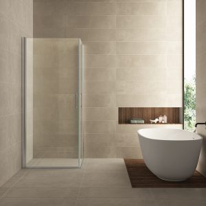 Salone cabine met 2 draaideuren 1000 x 1000 x 2000 x 8 mm nano helder glas/chroom