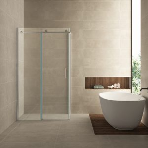 Pared cabine met 1 schuifdeur 1200 x 800 x 2000 x 8 mm nano helder glas/chroom