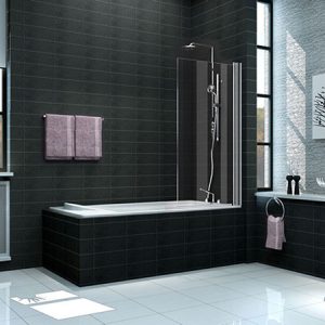 Palmo badwand draaibaar 800 x 1500 x 6 mm nano helder glas/chroom