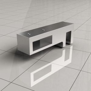 glaskoppeling zijkant stabilisatiestang chroom