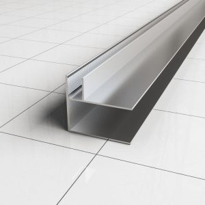 Hoekprofiel voor nisdeur chroom