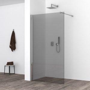 Comfort inloopdouche 1200 x 2000 x 10 mm nano rookglas/chroom