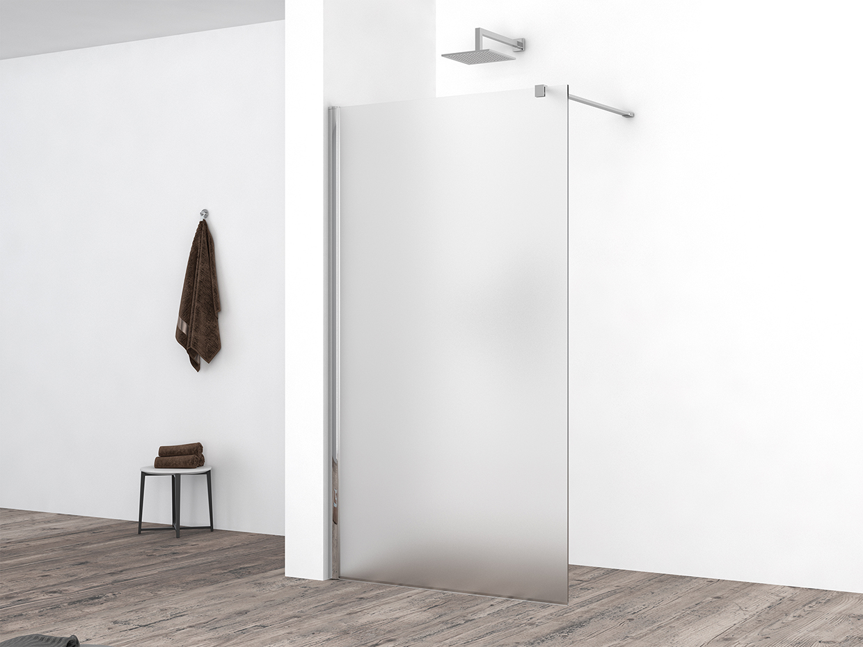 Comfort inloopdouche 1200 x 2000 x 10 mm nano melkglas/chroom