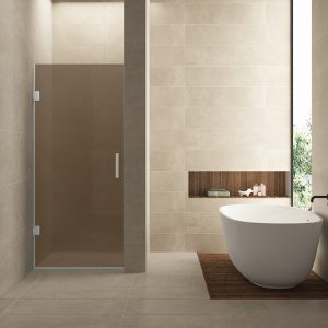 Less glas voor nisdeur 900 x 2000 x 8 mm nano vintage brons glas