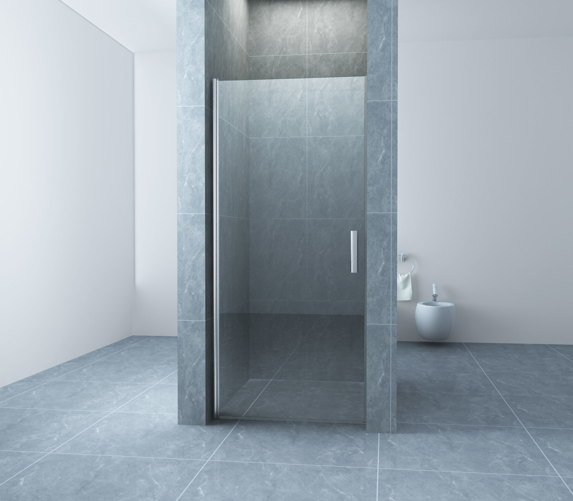 Cerra eco nisdeur 800 x 1950 x 6 mm nano helder glas/chroom