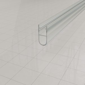 Type 1 rubberen waterkering 200 x 0,5 cm transparant