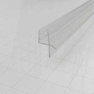 Type 2 rubberen waterkering 200 x 0,5 cm transparant