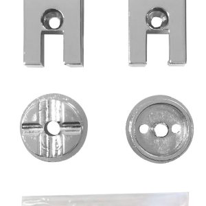 Scharnierset voor deur chroom