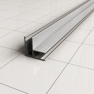 Slim hoekprofiel 2000 x 10 mm geborsteld staal