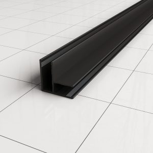 Slim hoekprofiel 2000 x 10 mm mat zwart
