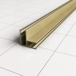 Slim hoekprofiel 2000 x 10 mm geborsteld messing