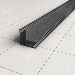 Slim hoekprofiel 2000 x 10 mm gunmetal