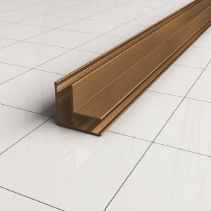 Slim hoekprofiel 2000 x 10 mm geborsteld brons koper