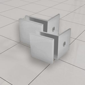 Less glaskoppelingset voor profielloze inloopdouche 2 stuks chroom