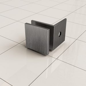 Less glaskoppelingset voor profielloze inloopdouche 2 stuks gunmetal