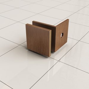 Less glaskoppelingset voor profielloze inloopdouche 2 stuks geborsteld brons koper