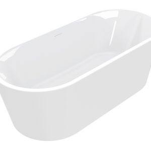 Libero vrijstaand ligbad 178 x 80 cm acryl glans wit met waste wit glans