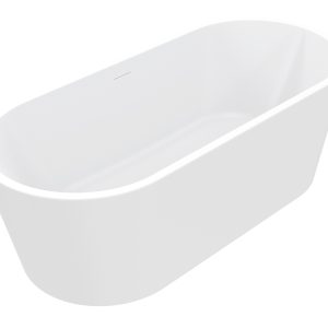 Libero vrijstaand ligbad 178 x 80 cm acryl mat wit met waste mat wit