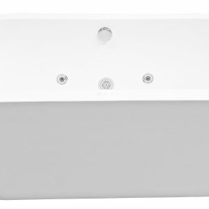 Libero vrijstaand whirlpool ligbad 170x80 cm acryl glans wit met waste chroom