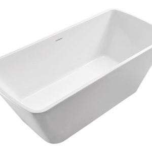 Larx vrijstaand ligbad 170 x 78 cm acryl glans wit met waste glans wit