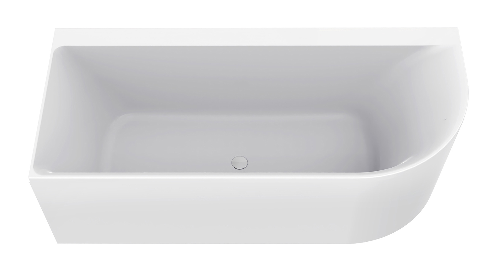 Zenn hoekbad links 170 x 75 cm acryl glans wit met waste glans wit