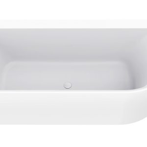 Zenn hoekbad links 180 x 80 cm acryl mat wit met waste mat wit