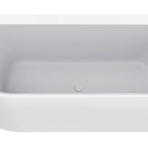 Zenn hoekbad rechts 180 x 80 cm acryl glans wit met waste glans wit