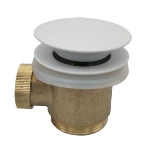 Caral clickwaste afvoerplug vrijstaand bad 1 1/2" mat wit