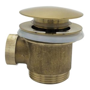 Caral clickwaste afvoerplug vrijstaand bad 1 1/2" geborsteld messing PVD