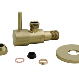 Minimal hoekstopkraan 3/8" x 3/8" of knel 10 mm geborsteld messing PVD