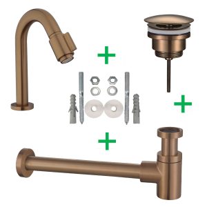 Caral Victoria fonteinkraanset geborsteld brons koper