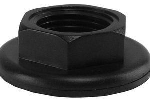 Bevestigingsmoer met pakkingsring 1/2" zwart