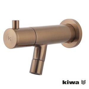 Amador fonteinkraan met muurbevestiging Kiwa 1/2'' geborsteld brons koper PVD