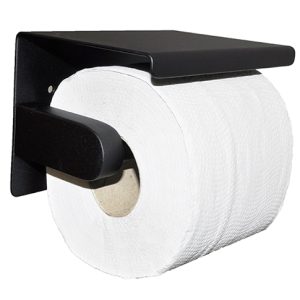 Brush toiletrolhouder mat zwart
