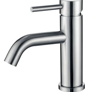 304 wastafelkraan met coldstart geborsteld RVS