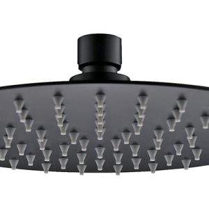 Tivaro hoofddouche rond 25 cm mat zwart