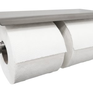 Brush dubbele toiletrolhouder RVS