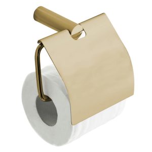 Ida toiletrolhouder met klep geborsteld messing