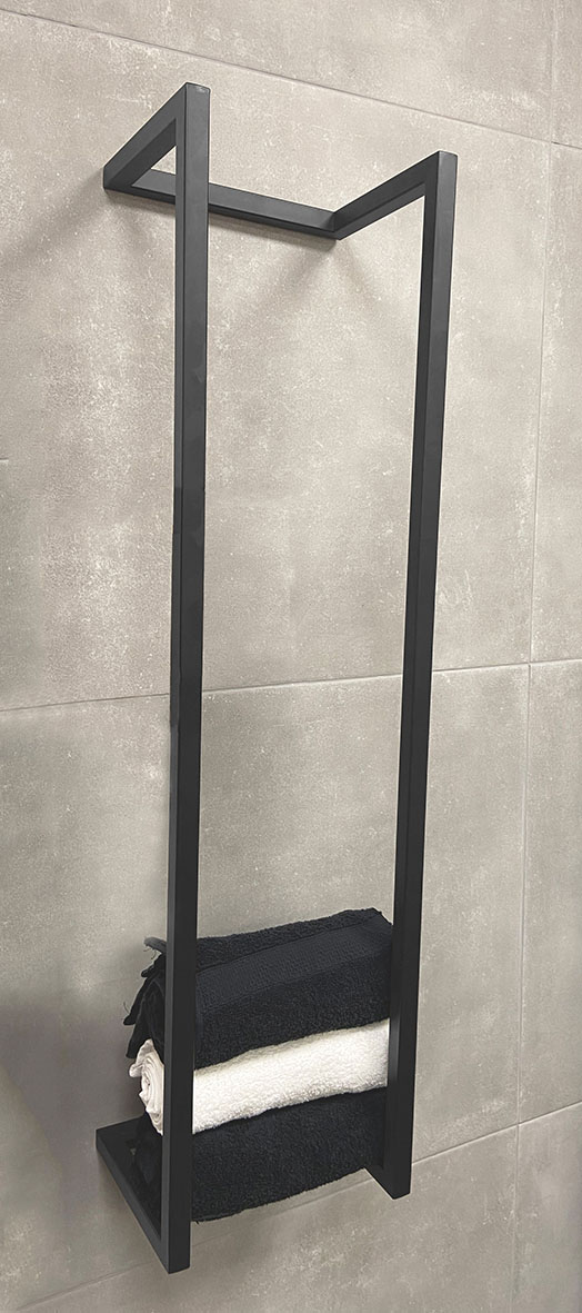 Loft handdoekrek 95 x 25 x 20 cm gunmetal PVD