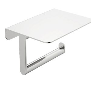 Alonzo toiletrolhouder met planchet chroom