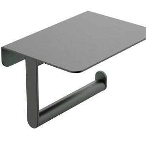 Alonzo toiletrolhouder met planchet gunmetal PVD