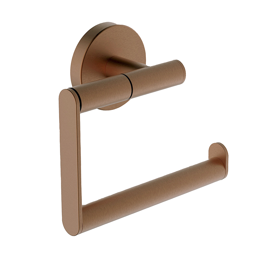 Alonzo toiletrolhouder zonder klep geborsteld brons koper PVD