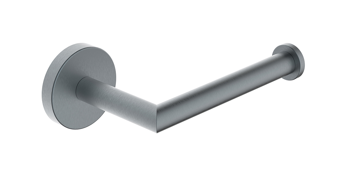 Alonzo toiletrolhouder met vaste arm gunmetal PVD